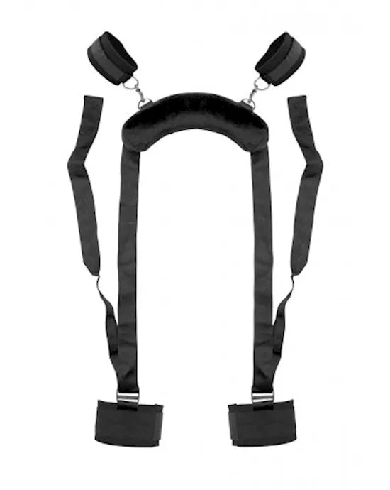 Deluxe Spread Me Positioning Aid with Cuffs - Black