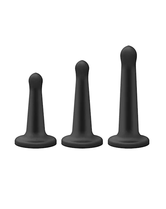 Vac-U-Lock Silicone Pegging Set - Black (Doc Johnson)