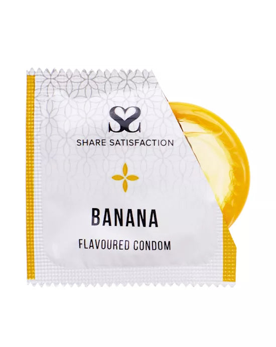 Share Satisfaction Banana Flavoured Condoms - 3 Pack