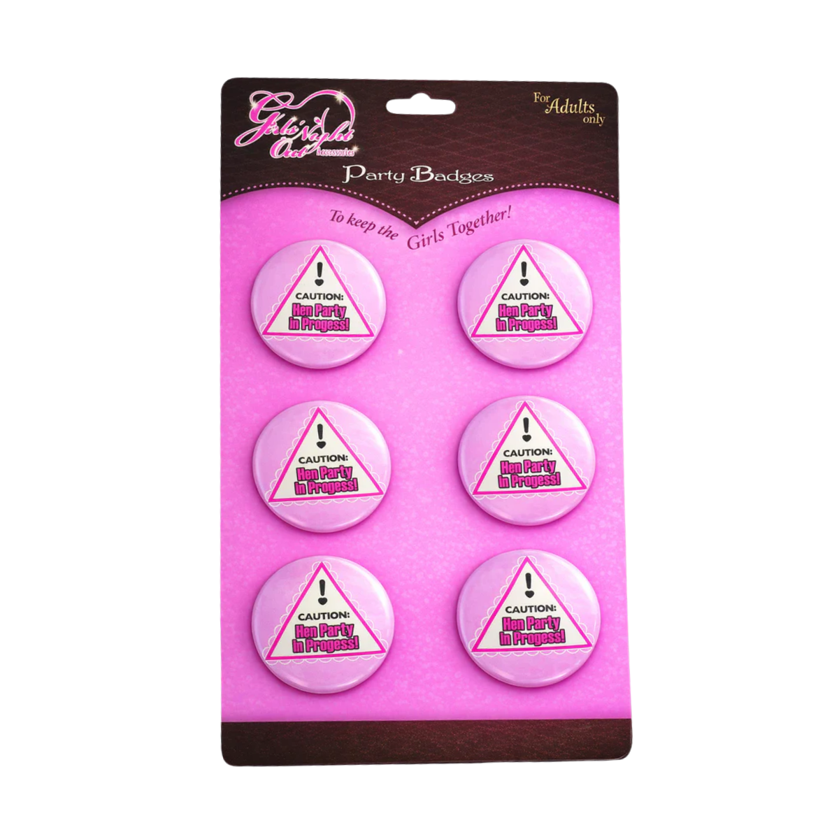 Hen Party In Progress Badges (Set of 6)
