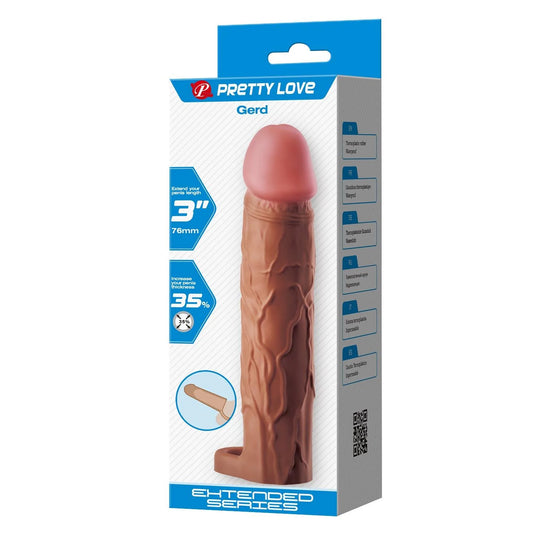 Pretty Love Realistic Penis Sleeve - Gerd 7.7"