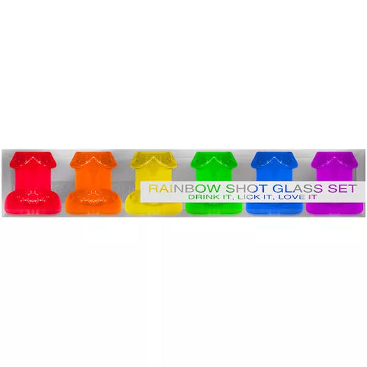 Rainbow Penis Shot Glass Set