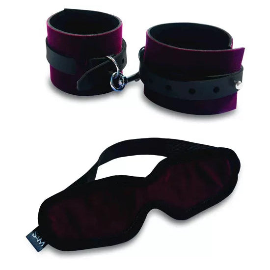 Sportsheets Enchanted Kit - Burgundy (Blindfold & Cuffs)