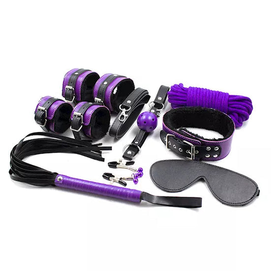 Deep Lust Bondage Kit - Purple/Black