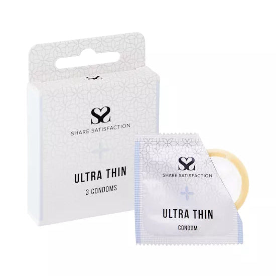 Share Satisfaction Ultra Thin Condoms - 3 Pack