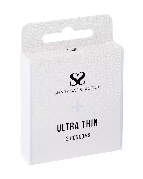 Share Satisfaction Ultra Thin Condoms - 3 Pack