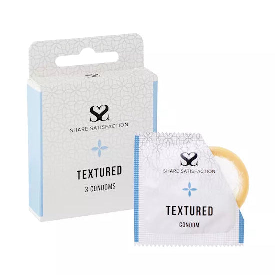 Share Satisfaction Textured Condoms - 3 Pack