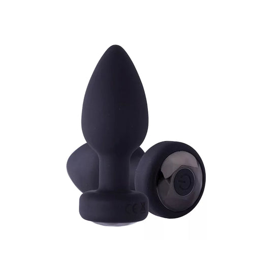 Kinki Vibrating Diamond Plug - Black (3.5 Inch)