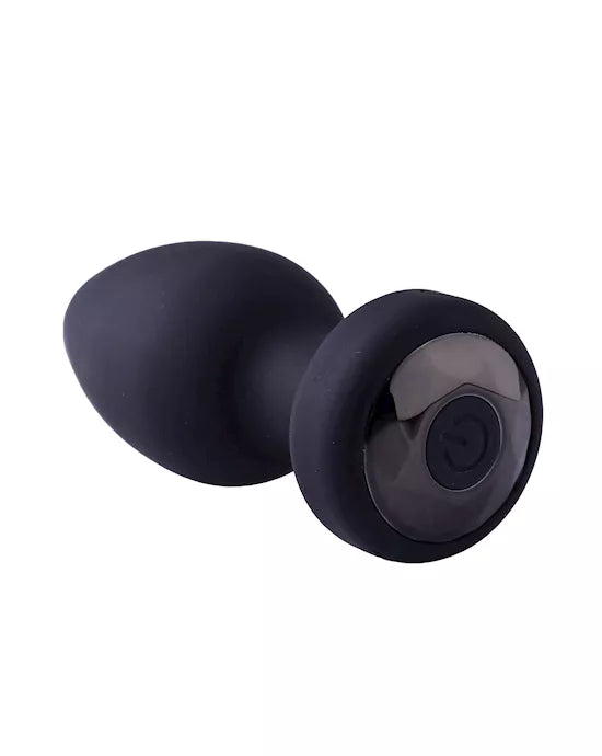 Kinki Vibrating Diamond Plug - Black (3.5 Inch)