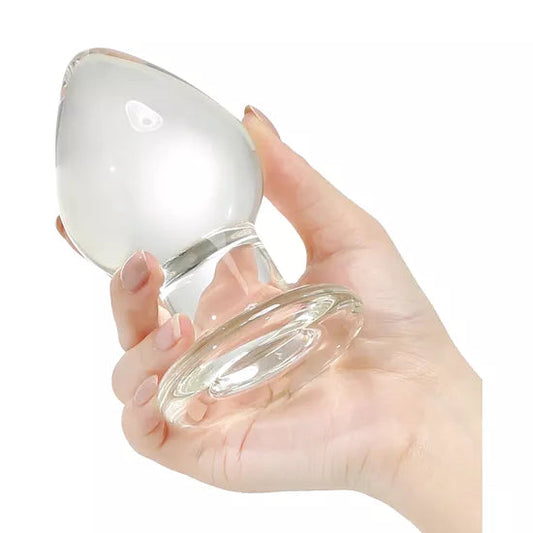 Wide Glass Butt Plug – Clear