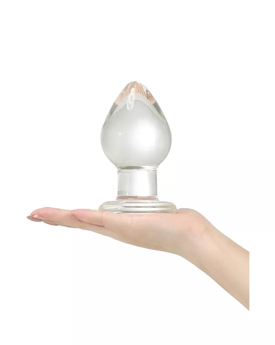 Wide Glass Butt Plug – Clear