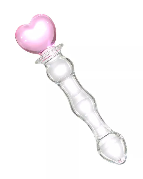 Heartfelt Glass Massager - Pink