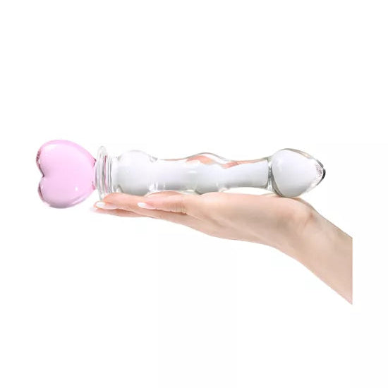 Heartfelt Glass Massager - Pink