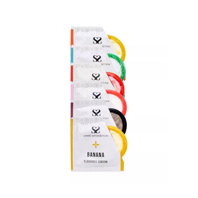 Share Satisfaction Flavoured Mixed Condoms - 12 Pack