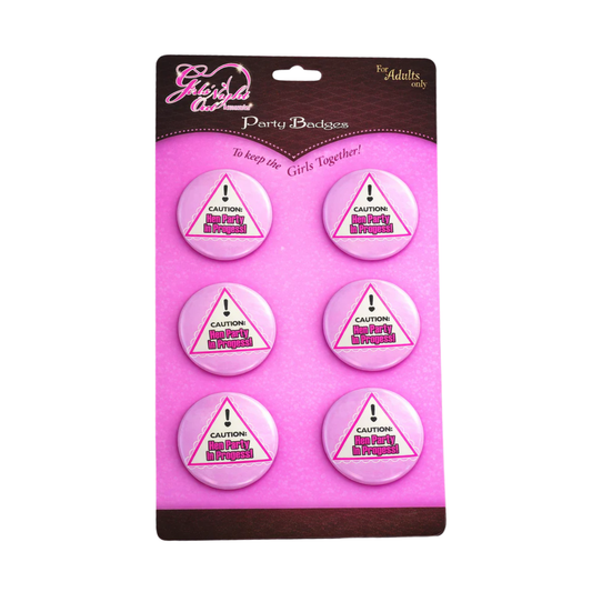 Hen Party In Progress Badges (Set of 6)