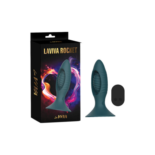 La Viva Rocket Plug - Teal Vibrating Anal Plug with Remote Control