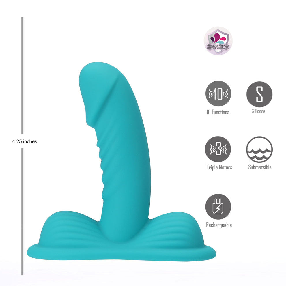 Maia Oakley 10-Speed Insertable Grinder Vibrator - Teal