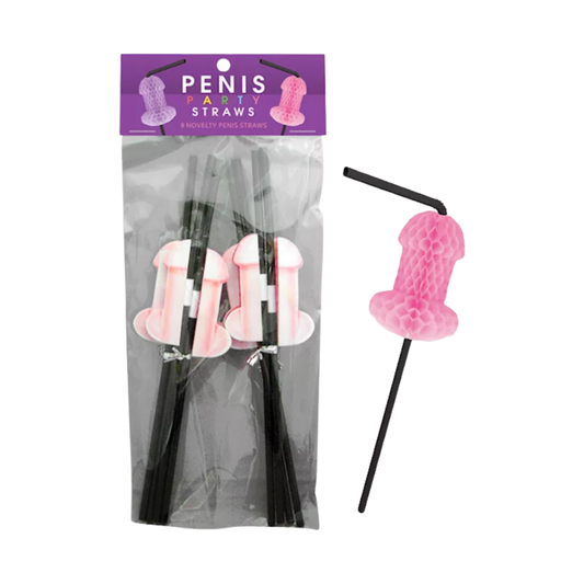 Penis Honeycomb Tissue Party Straws (8 Pack)