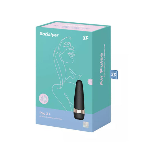Satisfyer Pro 3 Plus Air-Pulse Clitoral Stimulator - Black/Gold
