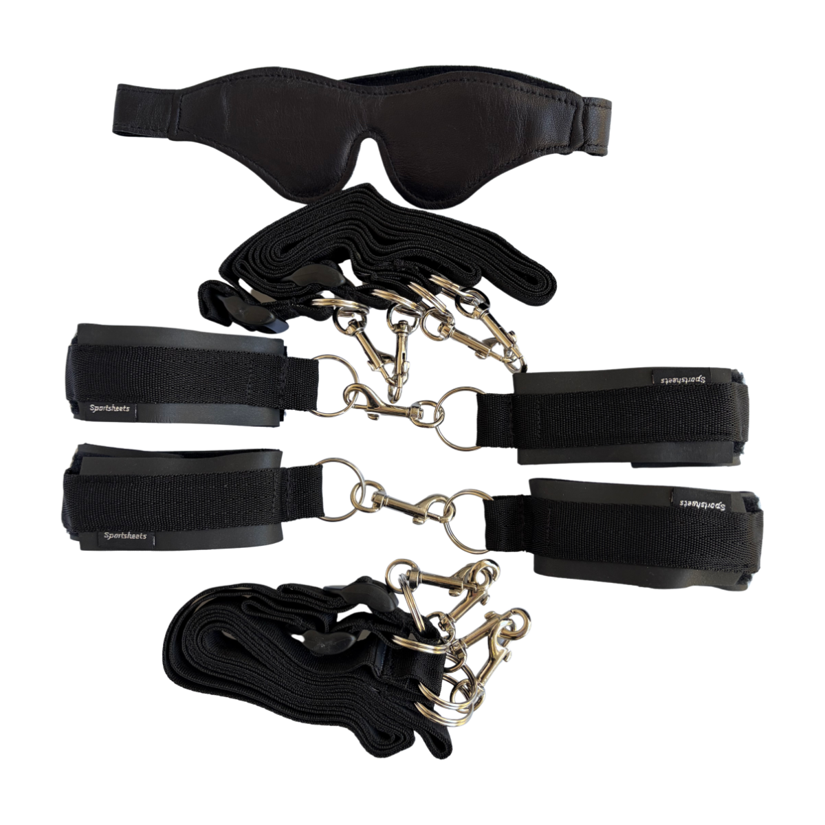 Manbound by Sportsheets Master's Restraint 9pc Kit - Black